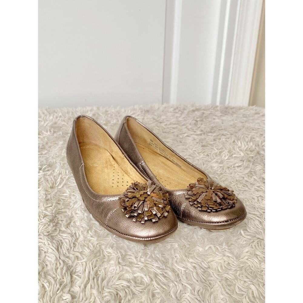 Naturalizer Womens 6M Cacy Slip On Comfort Ballet Flats Metallic Bronze Leather - Picture 12 of 12